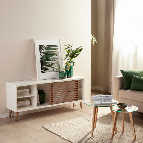 El mueble tv Palm es una pieza que respira tendencia. Además de bonito