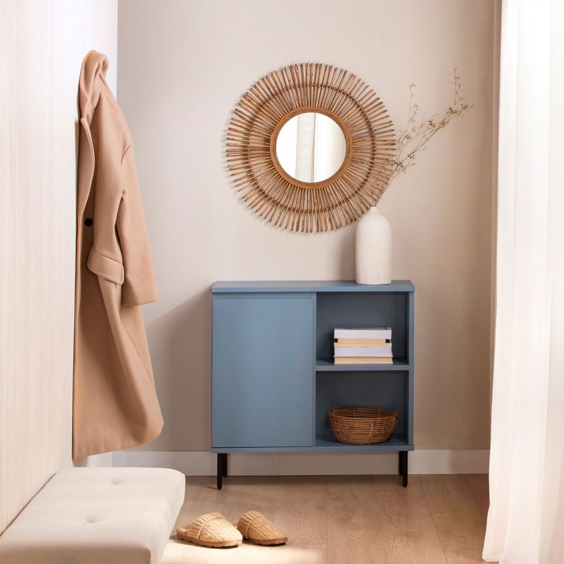 Mueble-recibidor-con-puerta-de-estilo-industrial-azul-Esben-3