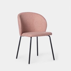 Aporta un toque elegante y sofisticado a tu hogar con la silla de comedor tapizada en rosa con pata negra Norah. Su diseño sencillo y minimalista encaja en cualquier estilo decorativo y aporta carácter y personalidad a cualquier estancia. Está disponible en una amplia gama de tonos