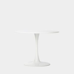 La mesa de comedor redonda Cory es de estilo vintage