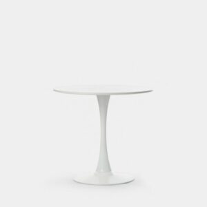 La mesa de comedor redonda Cory es de estilo vintage
