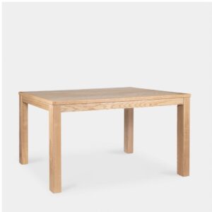 Transforma tu salón con la mesa de comedor rectangular Ares. Elaborada en chapa de fresno y madera maciza de hevea